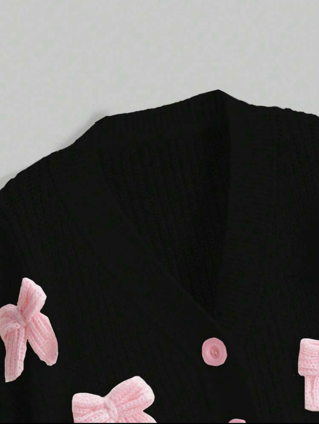 Kawaii Women's 3D Bow Detail Cardigan | Knitted | Sweater |