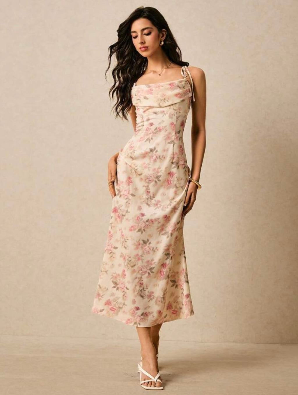 Women's Sundress Floral Print Maxi Slip Dress