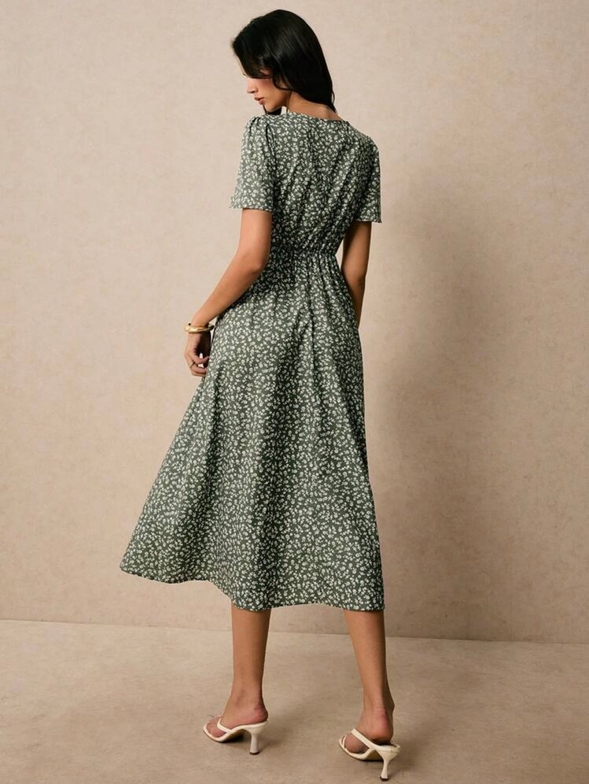 Ditsy Floral Print | Twist Front | Pastel Dresses |