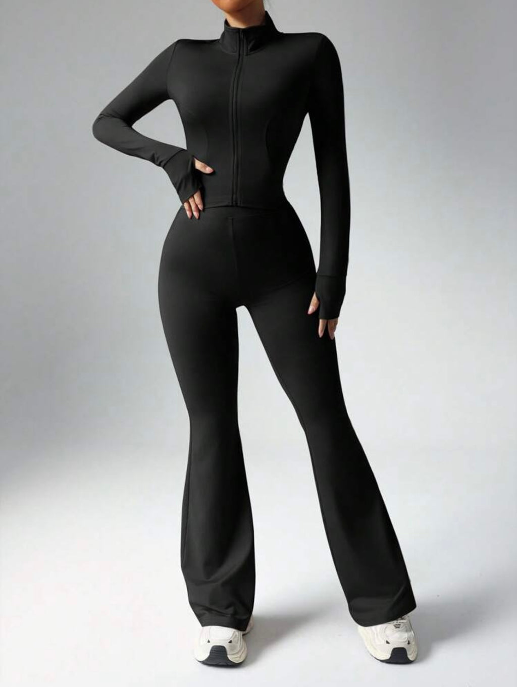 Women's Active Set | Long sleeve top slim fit | Slim fit pants