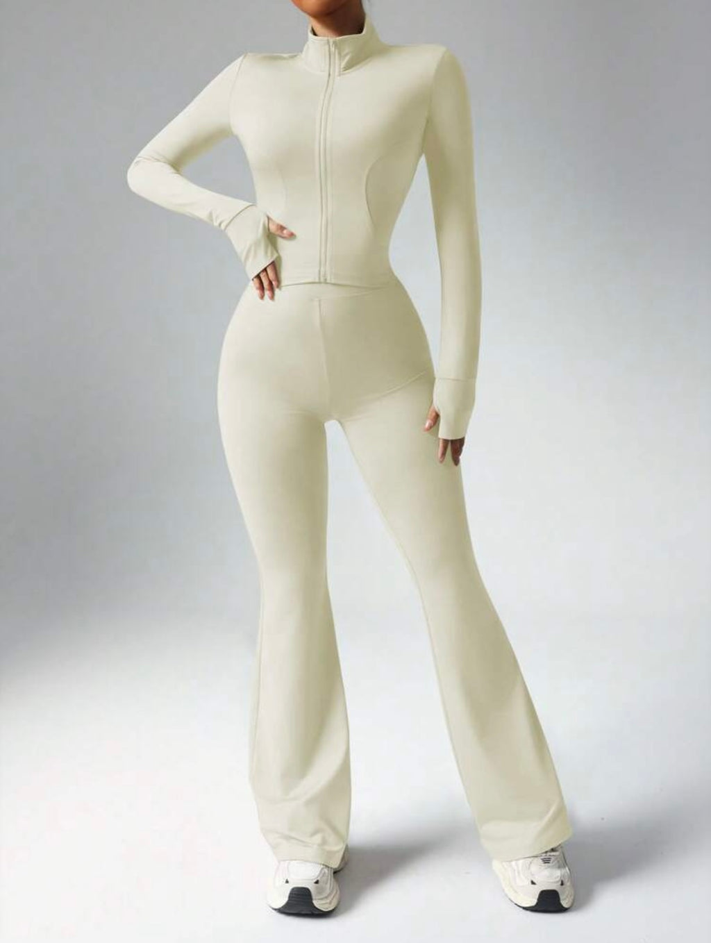 Women's Active Set | Long sleeve top slim fit | Slim fit pants