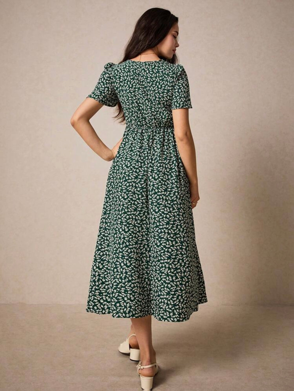 Ditsy Floral Print | Twist Front | Pastel Dresses |