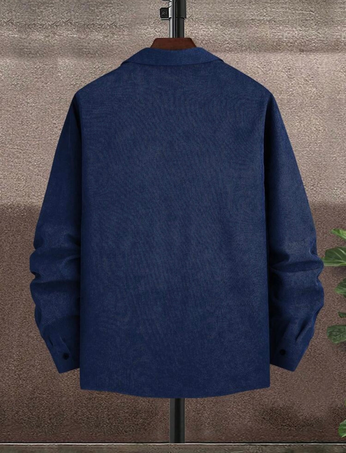 Men's Casual Front Button Long Sleeve Shirt