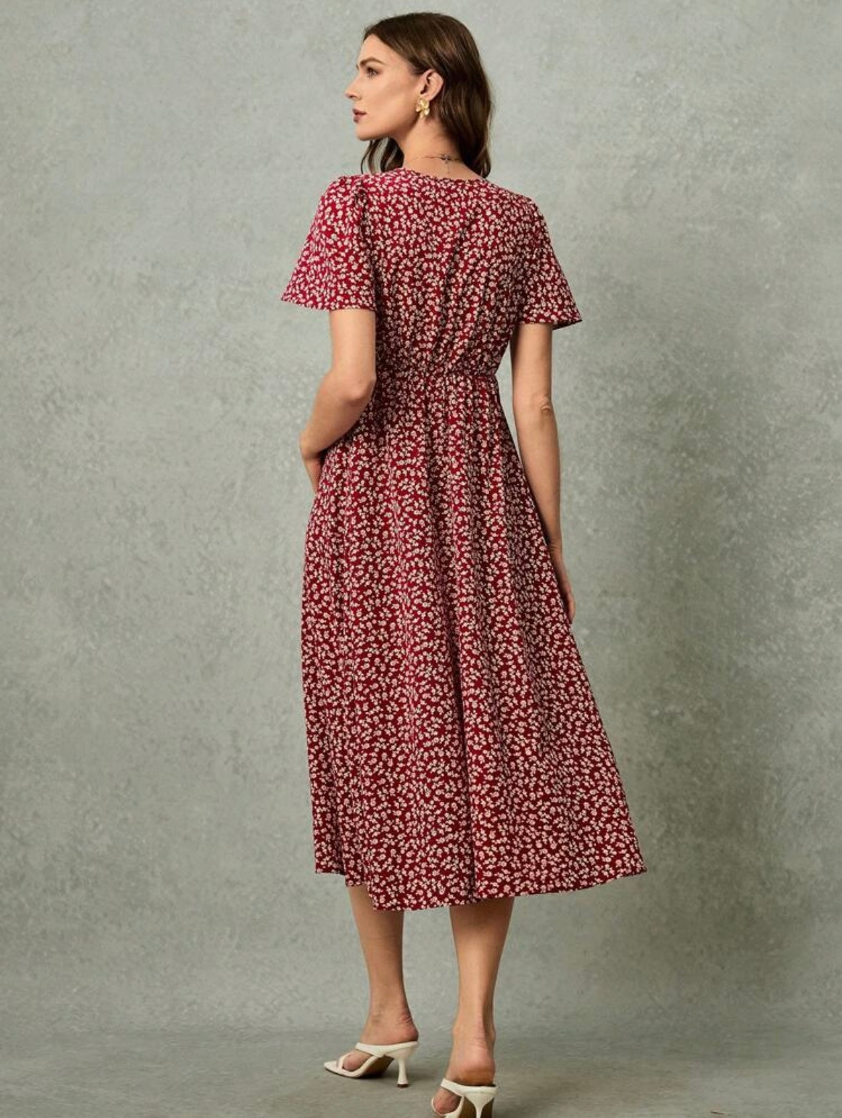 Ditsy Floral Print | Twist Front | Pastel Dresses |