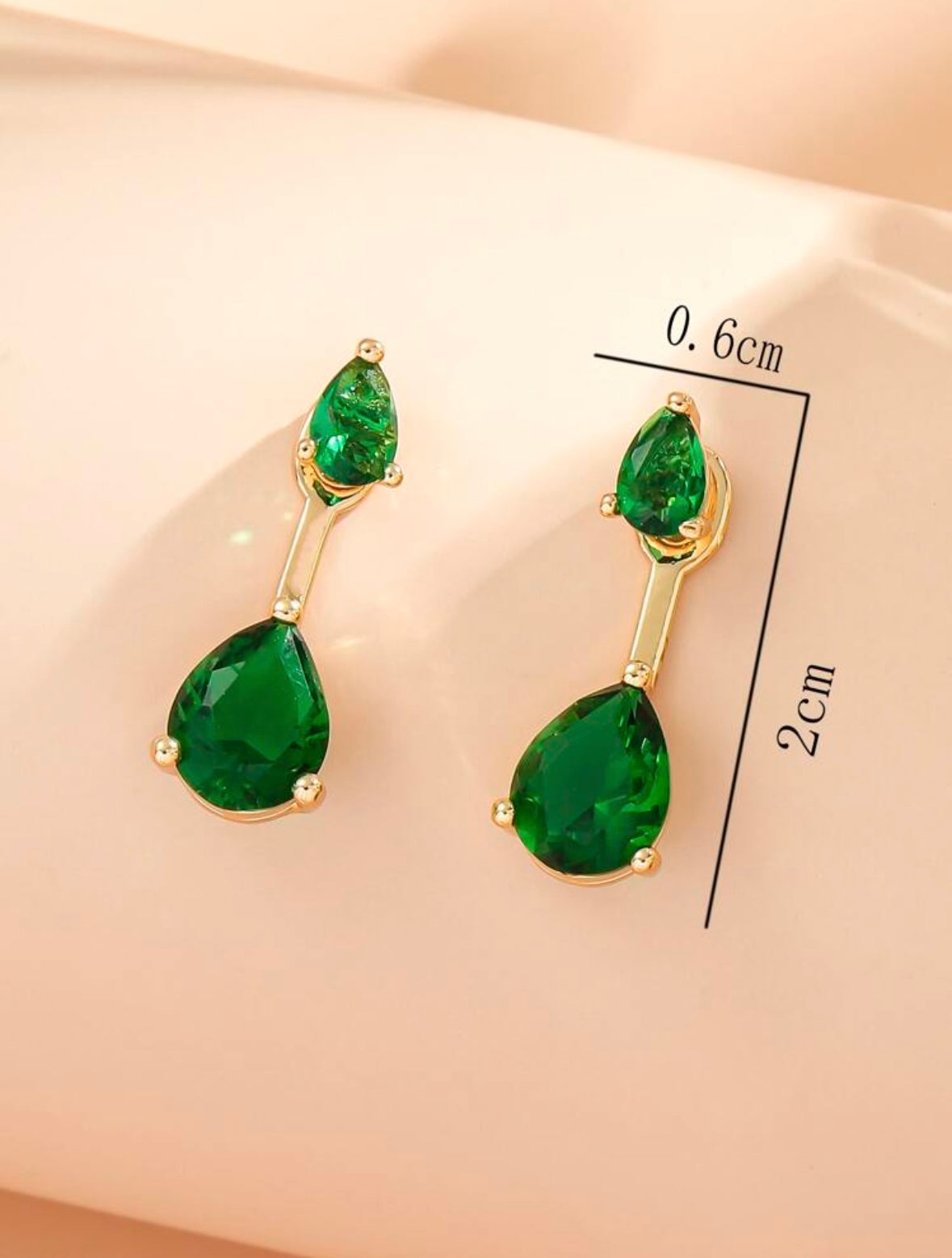 Rhinestone Water-drop Decor Earring