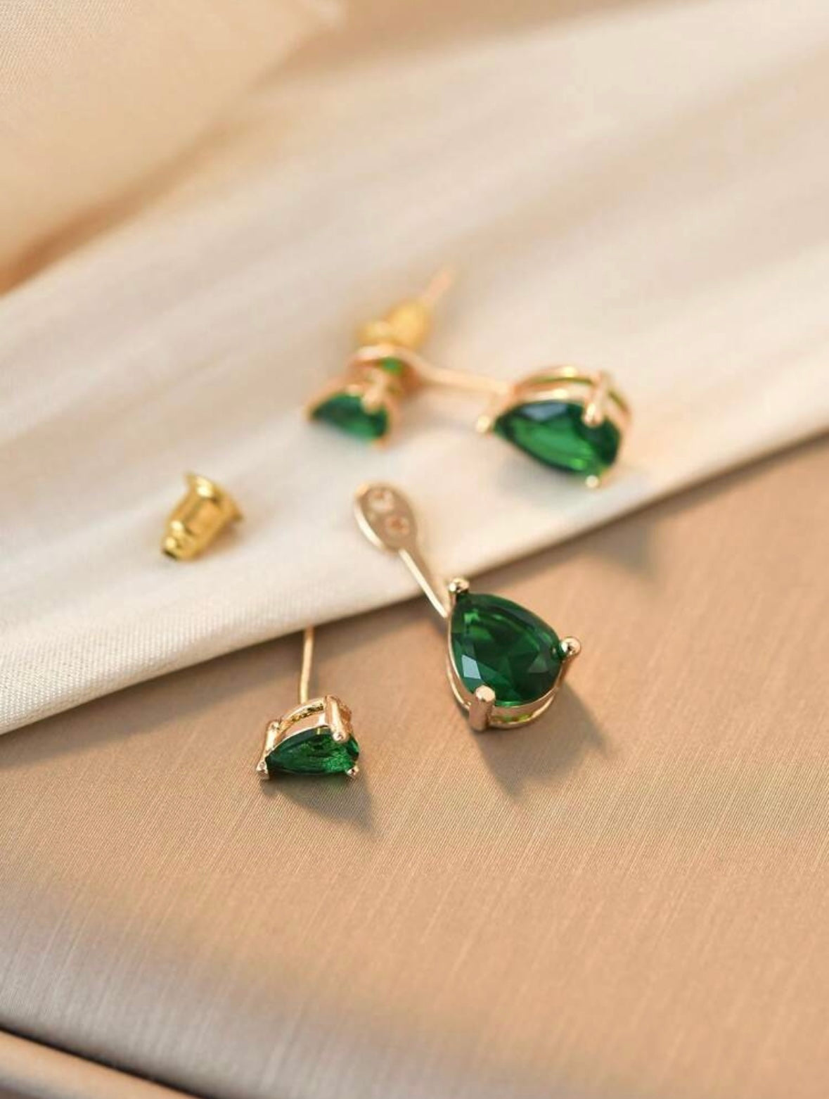 Rhinestone Water-drop Decor Earring