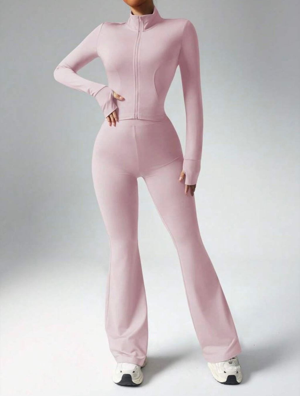 Women's Active Set | Long sleeve top slim fit | Slim fit pants