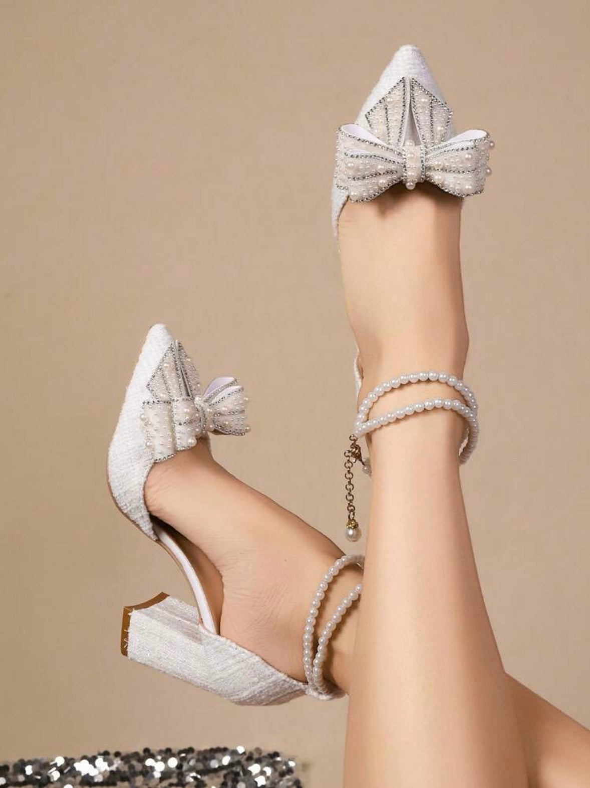 Block High Heel | Pointed Toe | French style sandals