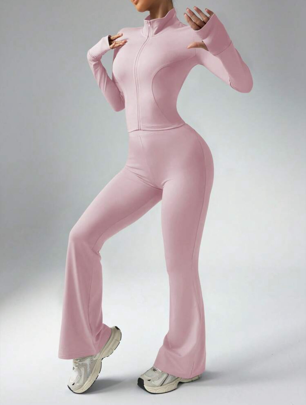 Women's Active Set | Long sleeve top slim fit | Slim fit pants
