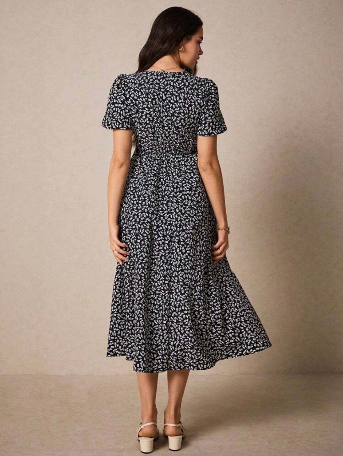Ditsy Floral Print | Twist Front | Pastel Dresses |