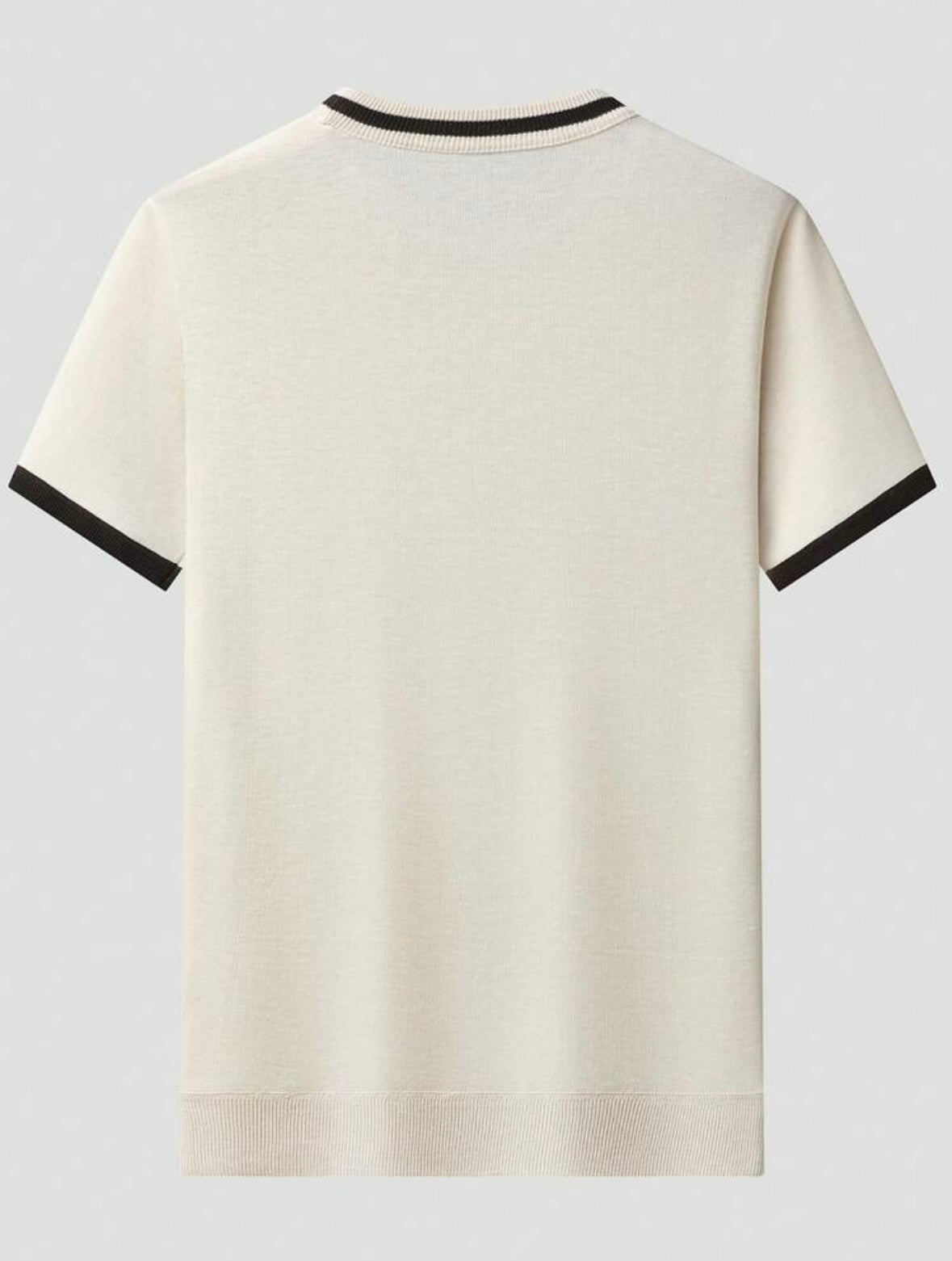 Men's Cuff Crew Neck | Short Sleeve| Knit Top | Old Money |