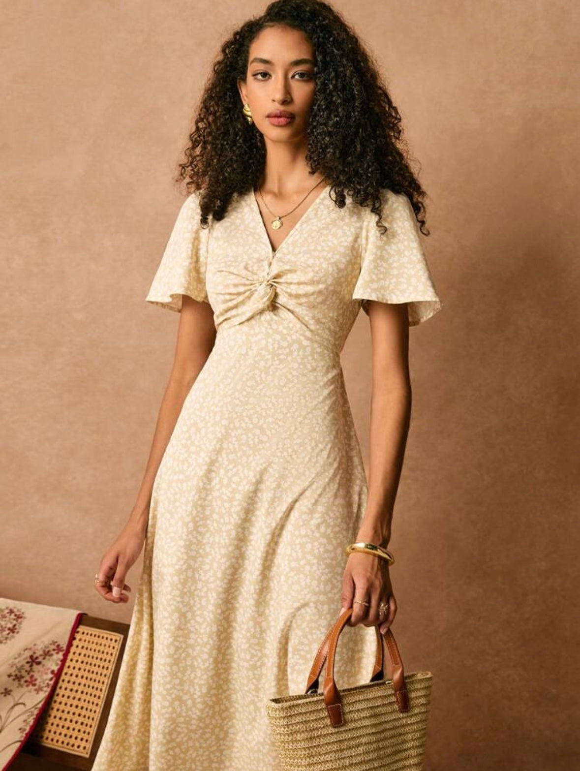 Ditsy Floral Print | Twist Front | Pastel Dresses |