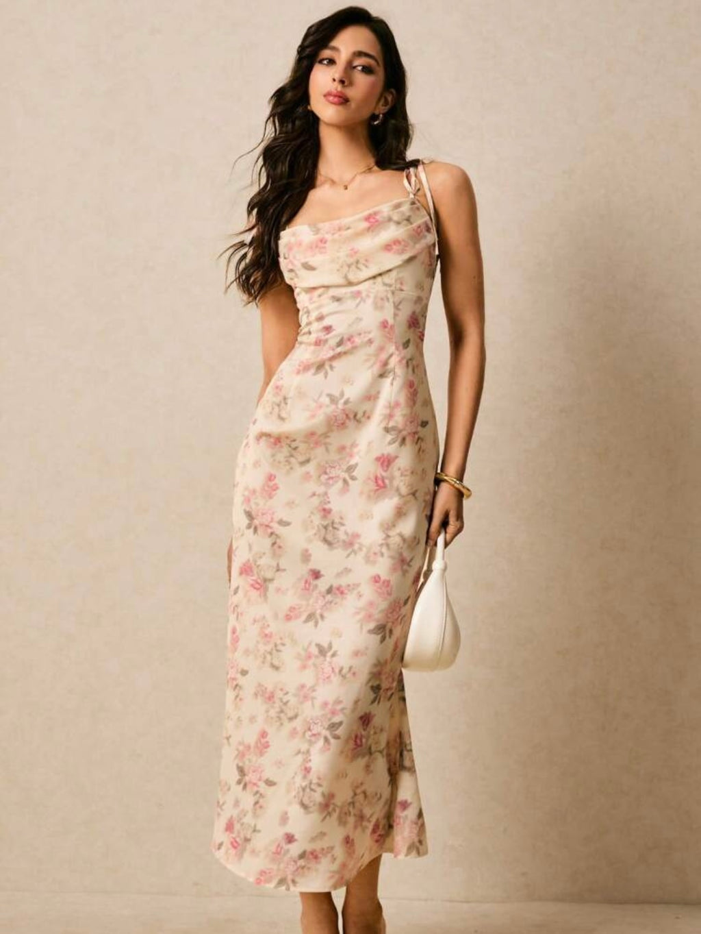 Women's Sundress Floral Print Maxi Slip Dress
