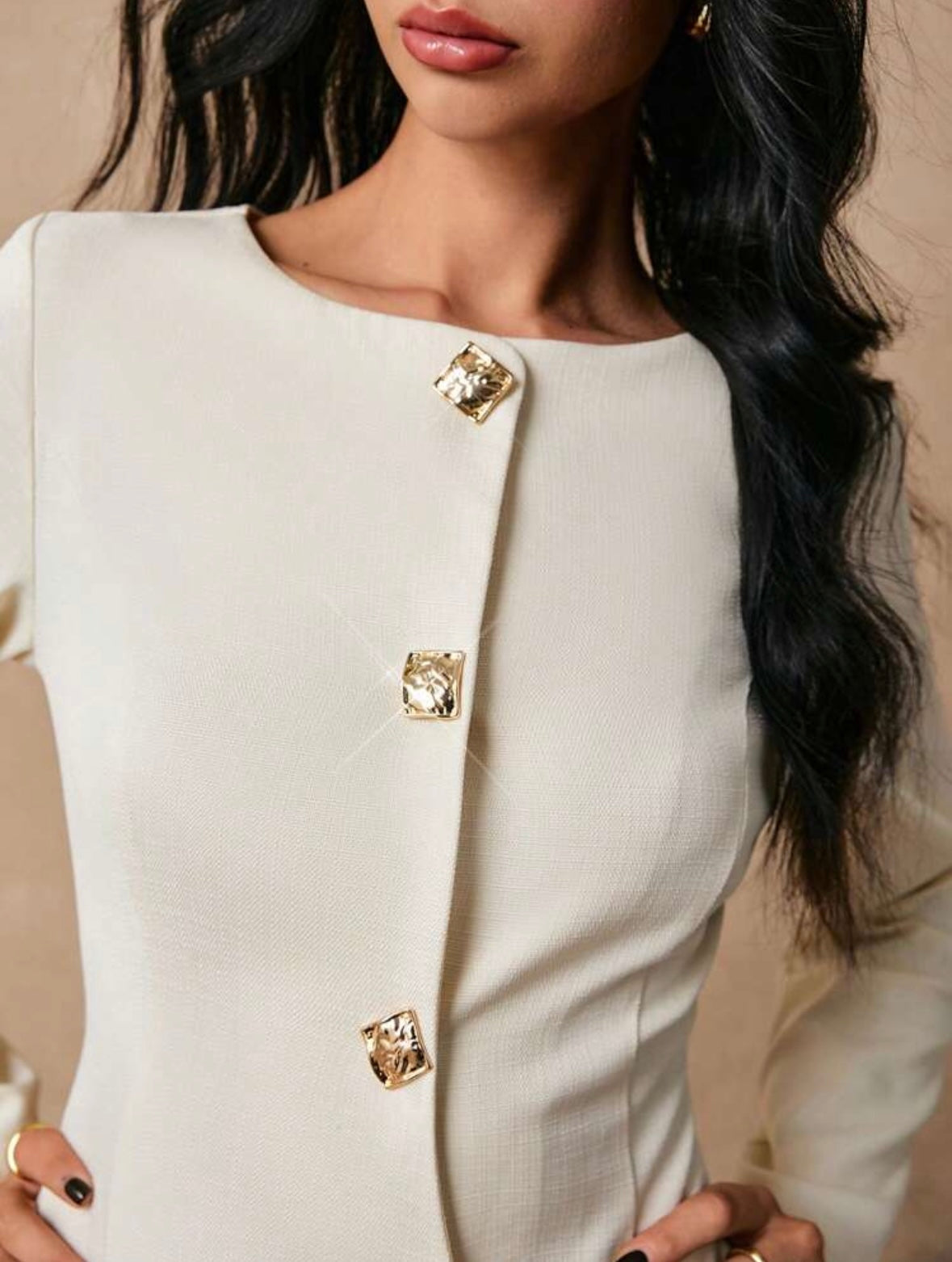 Single Breasted | Pleated Hem | Mini Dress