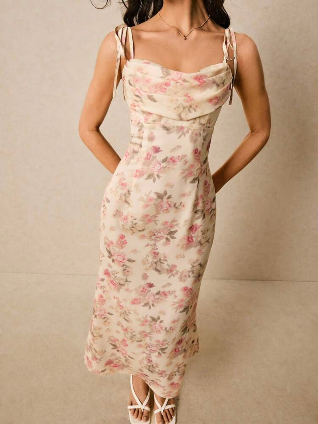 Women's Sundress Floral Print Maxi Slip Dress