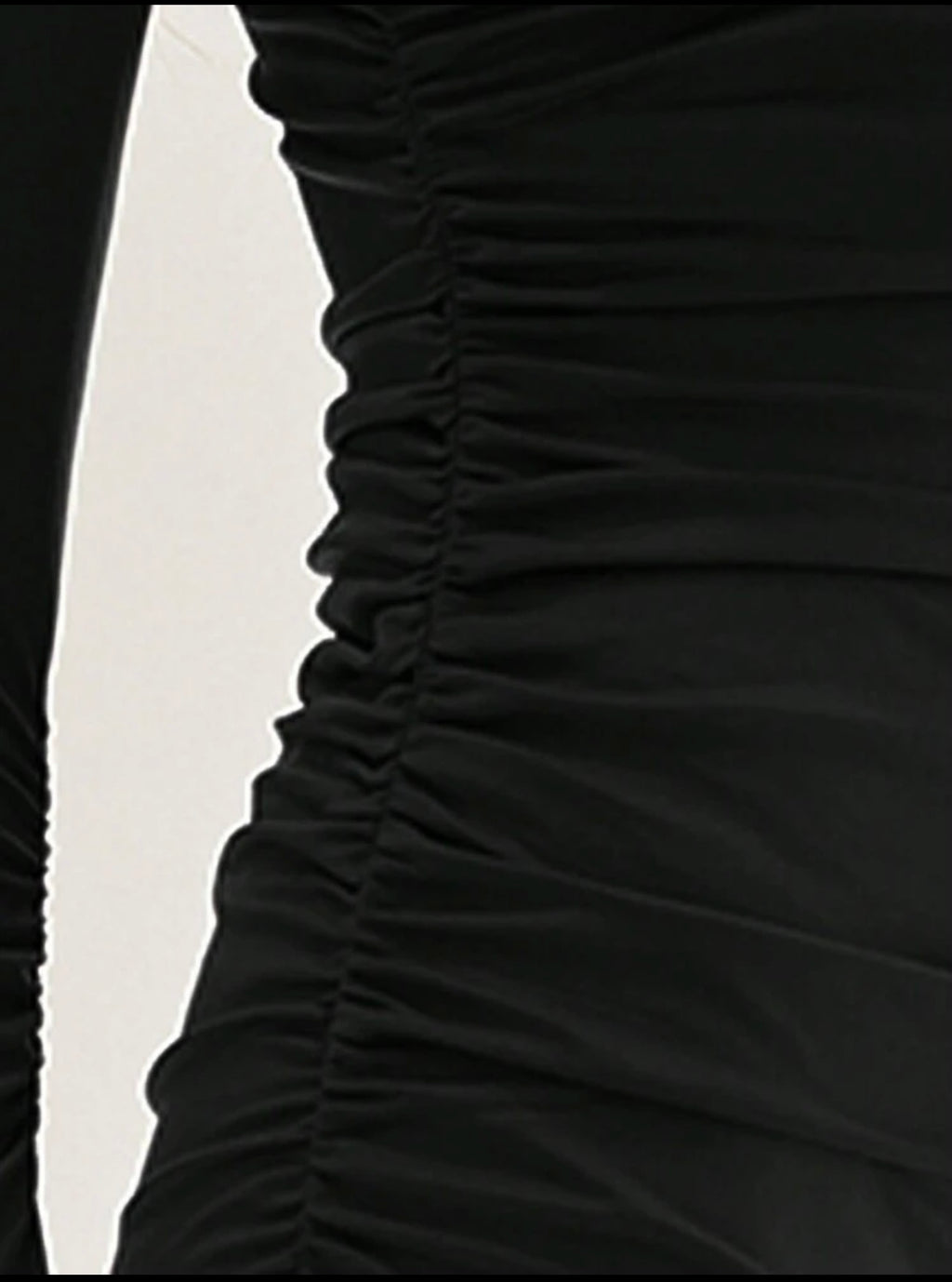 Women's Asymmetric Ruched Long Sleeve High Neck A-Line Body-con Dress