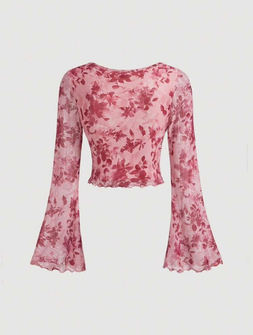 Women's  Tie Front Bell Sleeve T-Shirt